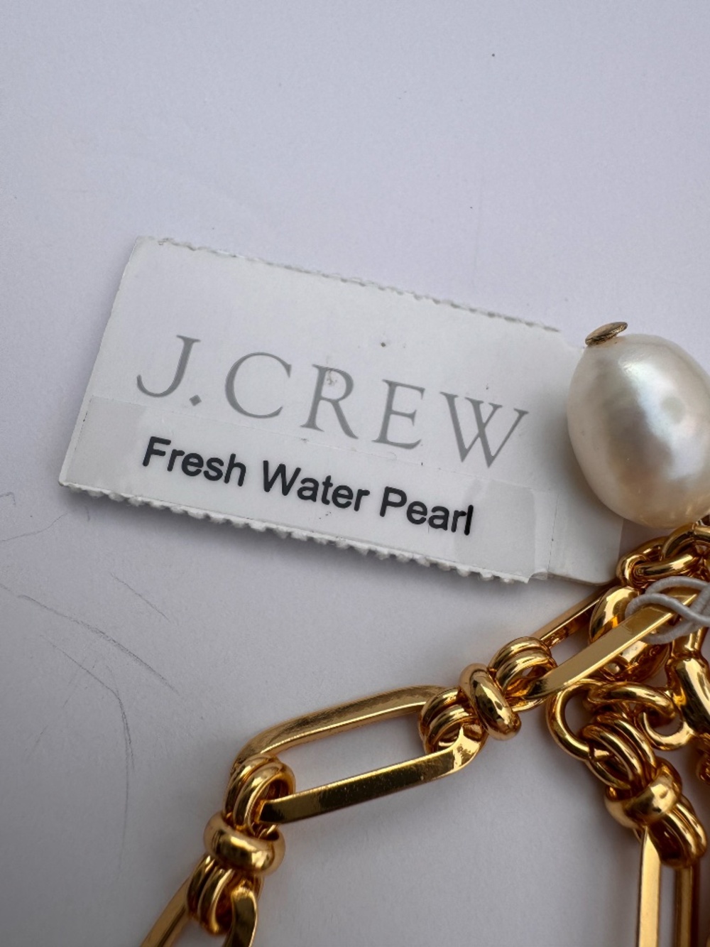 J.Crew Gold Lobster Charm Freshwater Pearl Bracelet NWT - Picture 5 of 7